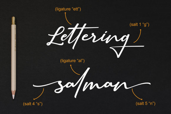Sallim Font PNG with transparent background - Preview 2