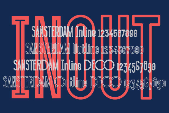Sansterdam Family Font PNG with transparent background - Preview 1