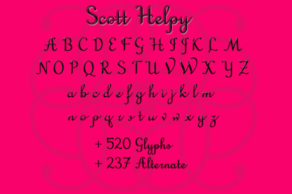 Scott Helpy Family Font font preview - 5