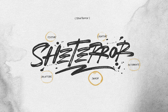 SheTerror Font PNG with transparent background - Preview 2