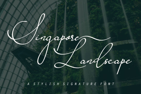 Singapore Landscape Font PNG with transparent background - Preview 1