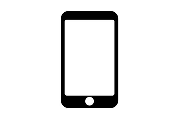 Smartphone Monochrome Icon - Vector