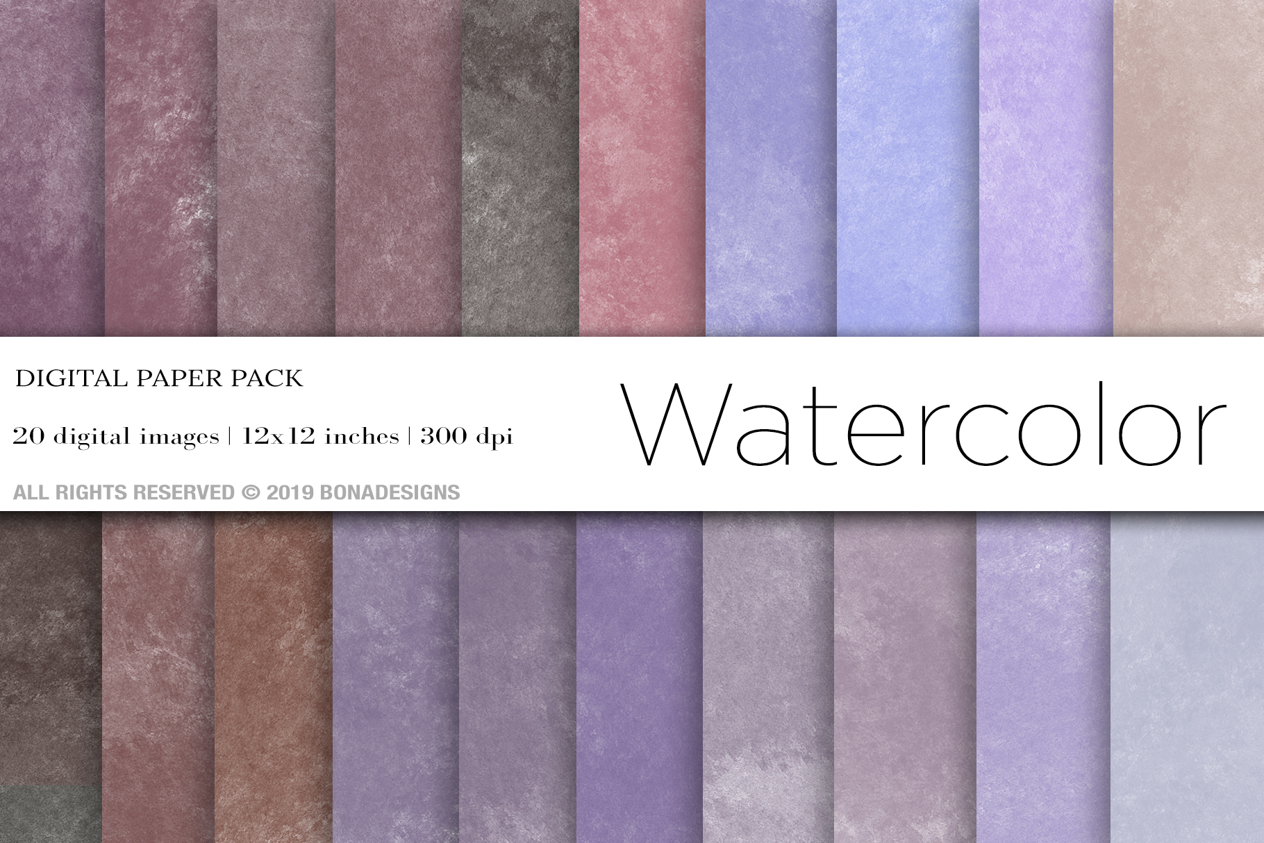 Watercolor Digital Papers Graphic by BonaDesigns · Creative Fabrica