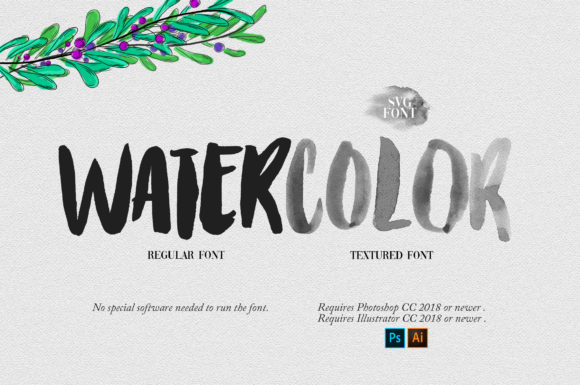 Preview of Watercolor Font by Ryn Pojas