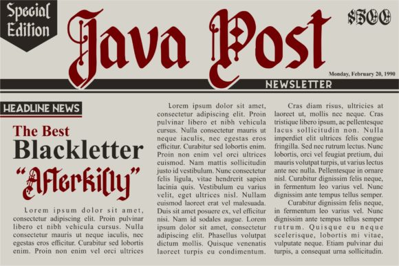 Afterkilly Font - Preview 1