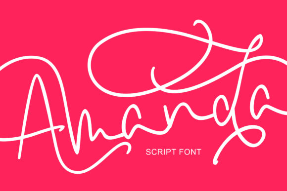 Amanda Script Font - Preview 1