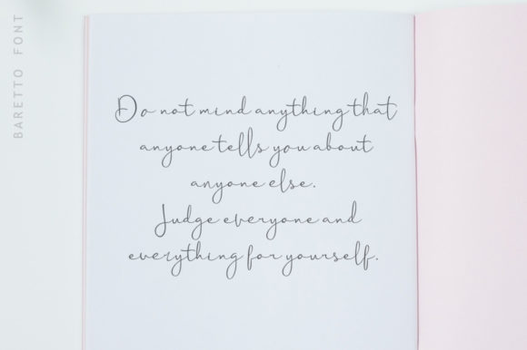 Baretto Font PNG with transparent background - Preview 3