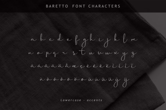 Baretto Font PNG with transparent background - Preview 6