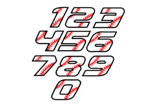 Baseball Font Number Logo