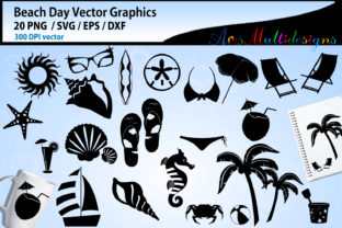 Beach Day Vector Graphics Graphic by Arcs Multidesigns · Creative Fabrica