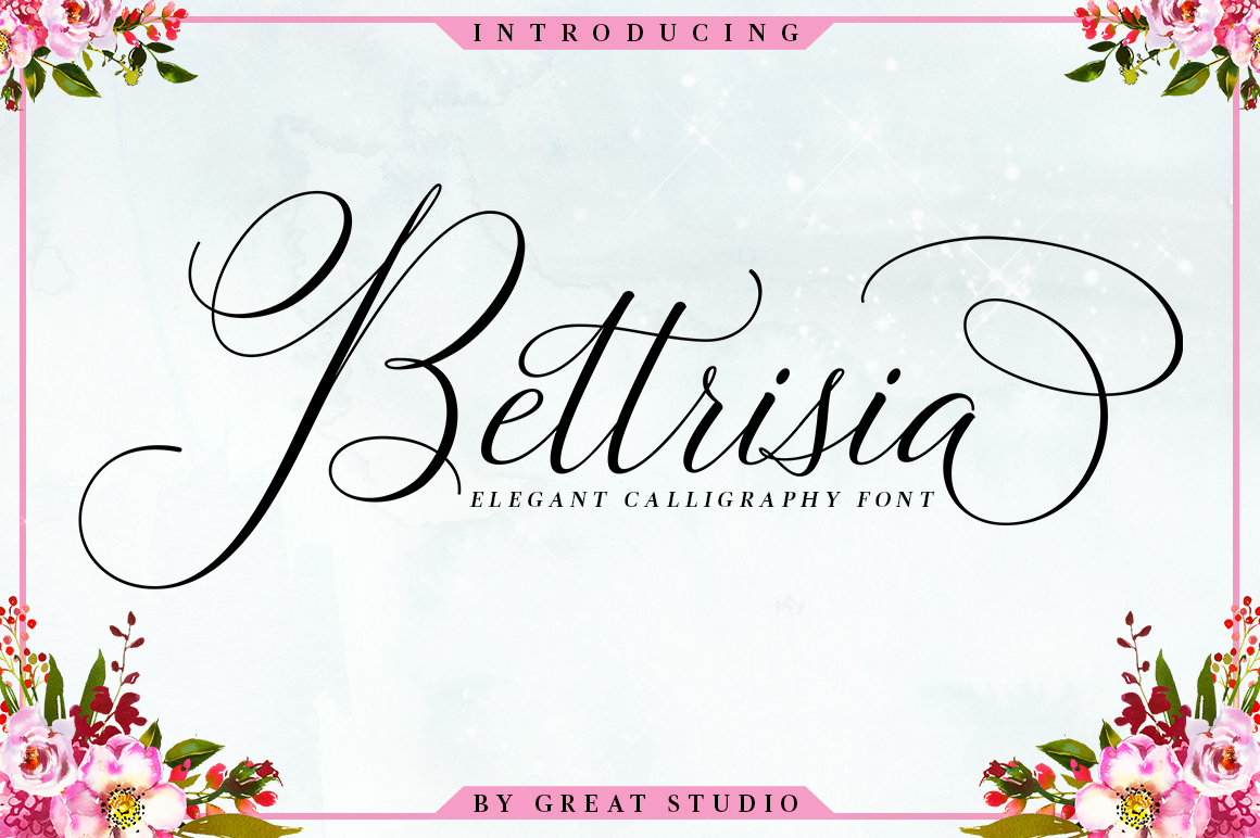 Bettrisia Script preview - elegant script for formal invitations