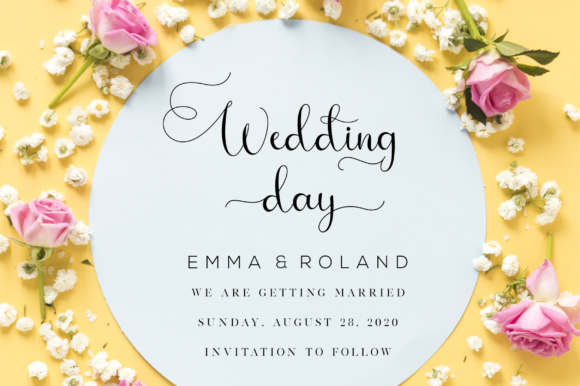 Bougainvillea Script Font PNG with transparent background - Preview 5