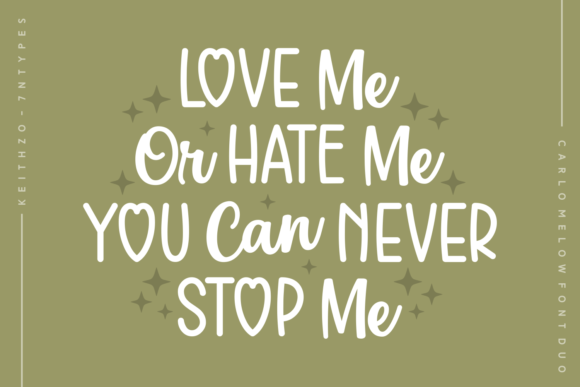Carlo Melow Duo Font PNG with transparent background - Preview 1