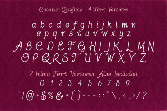 Coconut Family Font font preview - 3