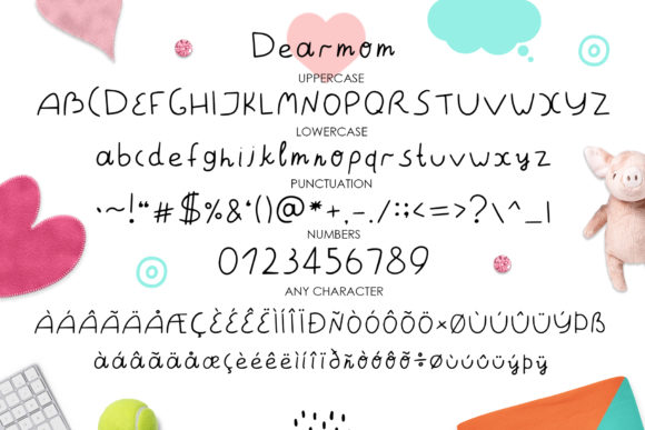 Dearmom and Deardad Font PNG with transparent background - Preview 1
