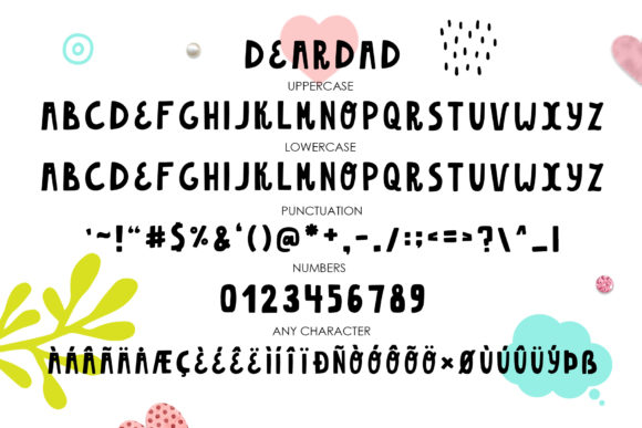 Dearmom and Deardad Font PNG with transparent background - Preview 3