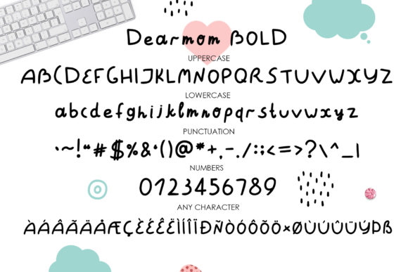 Dearmom and Deardad Font PNG with transparent background - Preview 6