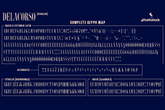 Delacorso Font PNG with transparent background - Preview 1