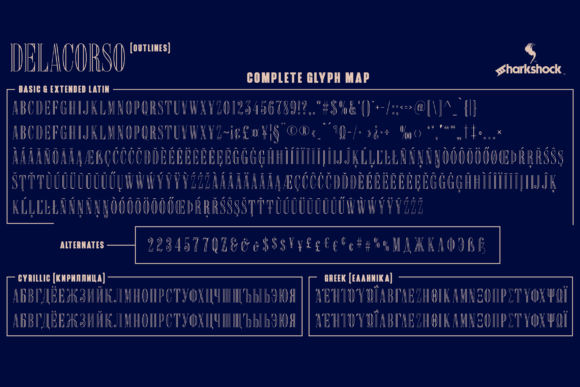 Delacorso Font PNG with transparent background - Preview 2