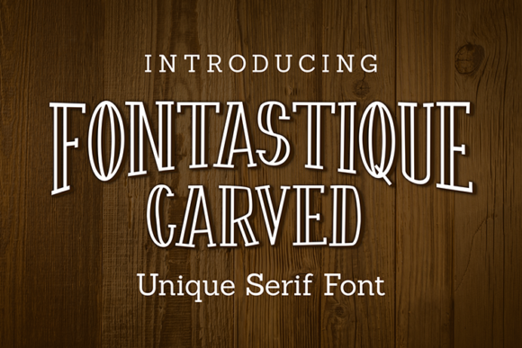 Fontastique Carved Serif Font By Cikareotype