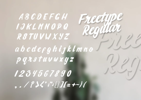 Freetype Regular Font - Preview 1