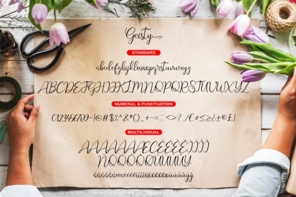 Geisty Font PNG with transparent background - Preview 5