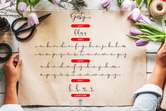 Geisty Font PNG with transparent background - Preview 6