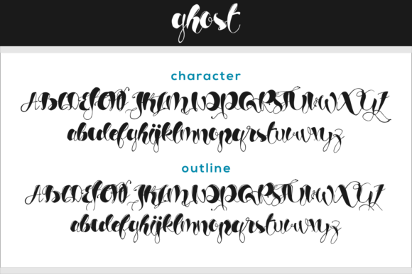 Ghost Family Font PNG with transparent background - Preview 1