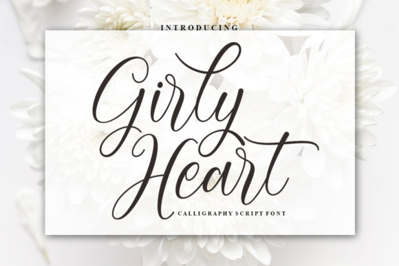Girly Heart Font PNG with transparent background - Preview 1