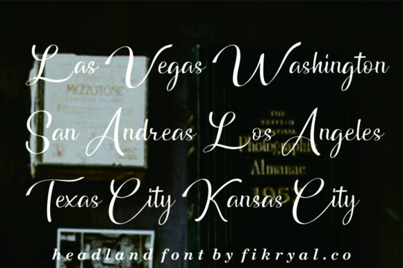 Headland Font PNG with transparent background - Preview 4