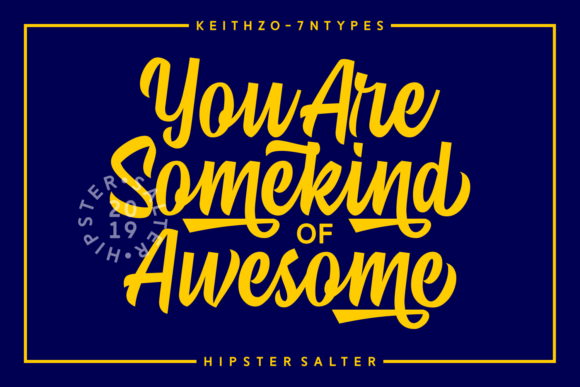 Hipster Salter Font PNG with transparent background - Preview 2