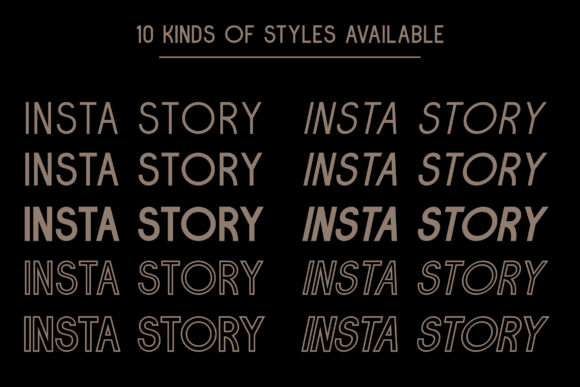 Insta Story Duo Font PNG with transparent background - Preview 1