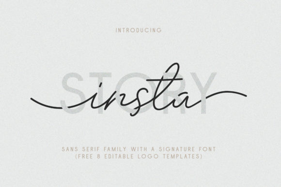Insta Story Duo Font by Bluestudio · Creative Fabrica font preview