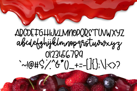 Jelly Berry Font PNG with transparent background - Preview 5