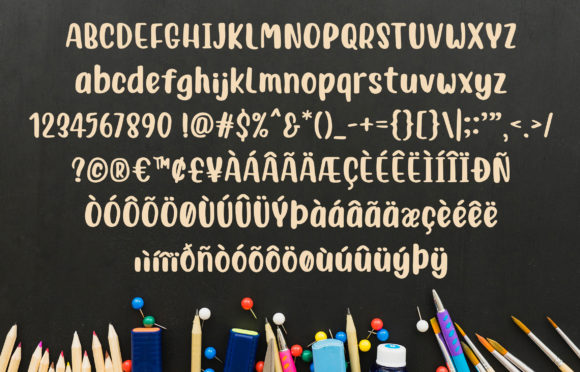 Junior Brush Font PNG with transparent background - Preview 3