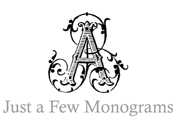 Just a Few Monograms Font PNG with transparent background - Preview 2