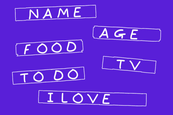 Label Kit Font PNG with transparent background - Preview 2