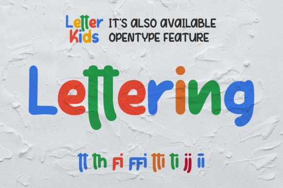 Letter Kids Font PNG with transparent background - Preview 5