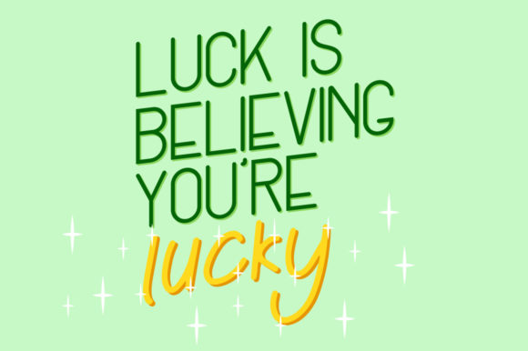 Lucky Green Duo Font PNG with transparent background - Preview 1