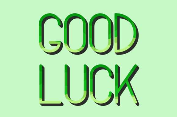 Lucky Green Duo Font PNG with transparent background - Preview 2
