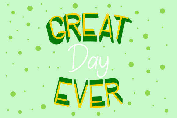 Lucky Green Duo Font PNG with transparent background - Preview 3