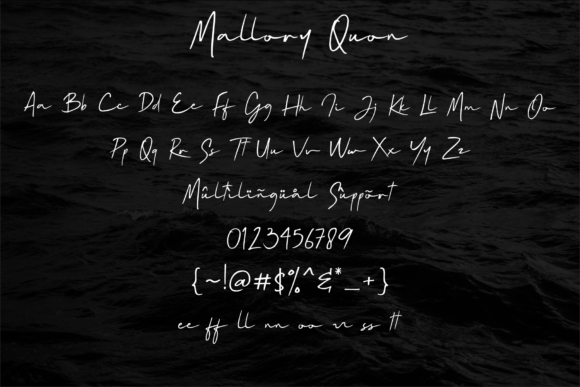 Mallory Quon Font PNG with transparent background - Preview 5