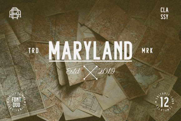 Maryland Family Font PNG with transparent background - Preview 1