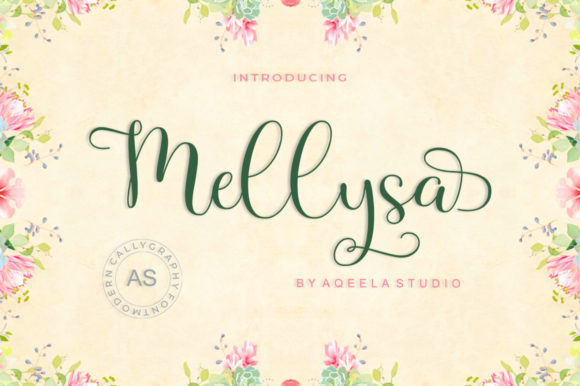Mellysa Font PNG with transparent background - Preview 6