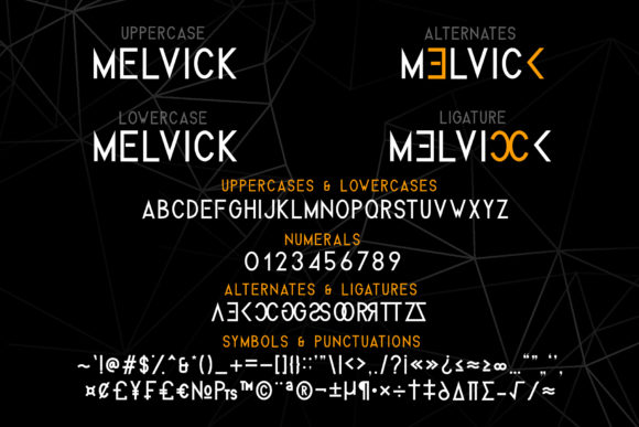 Melvick Family Font PNG with transparent background - Preview 3
