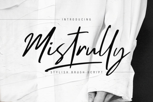 Mistrully Script handwritten font preview