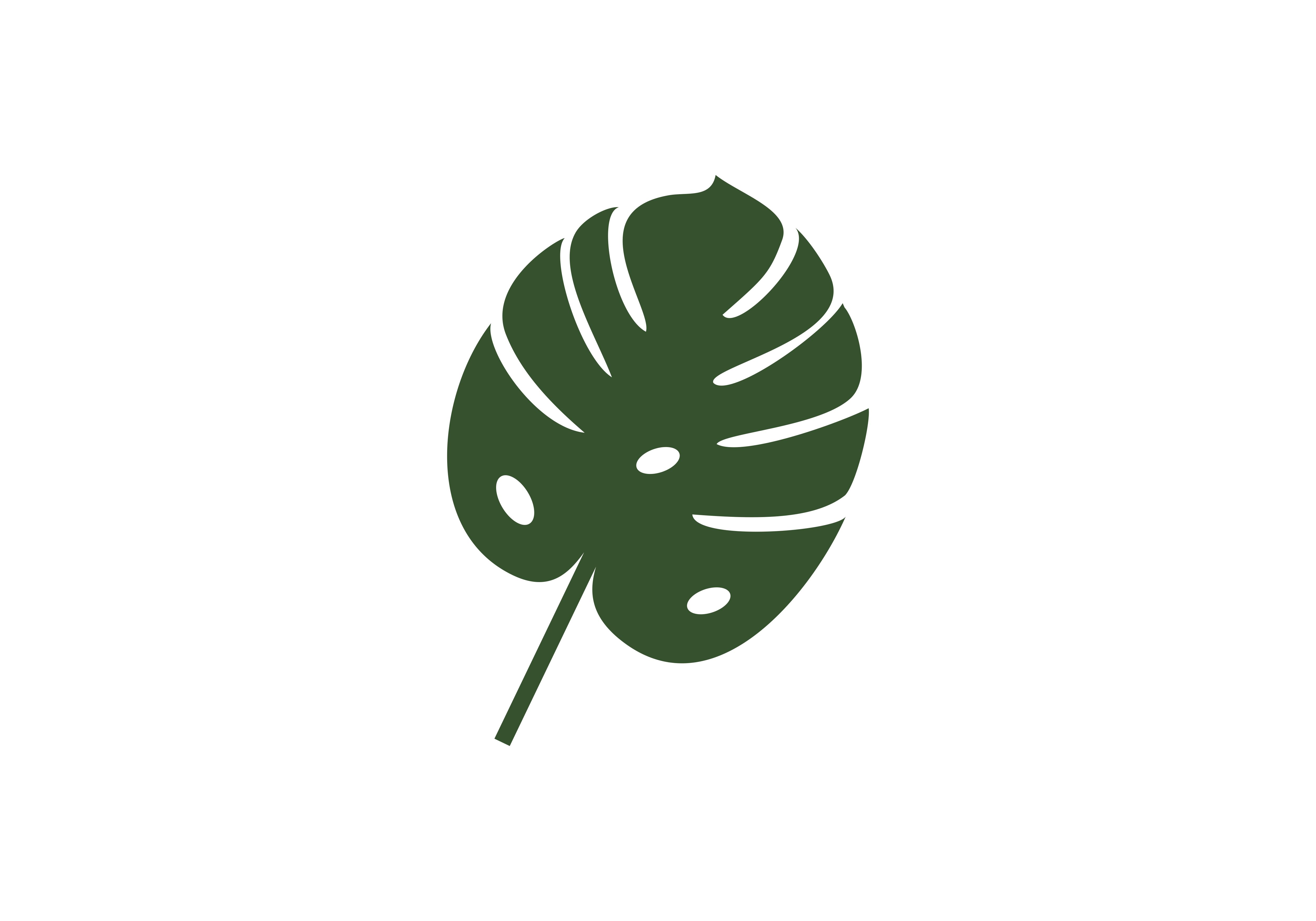 Monstera Leaf Logo Vector Graphic by DEEMKA STUDIO  Creative Fabrica