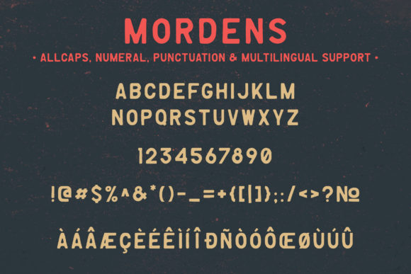 Mordens Font PNG with transparent background - Preview 1