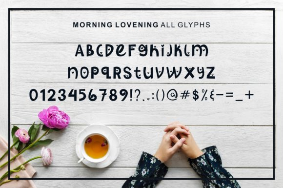 Morning Lovening Font PNG with transparent background - Preview 1