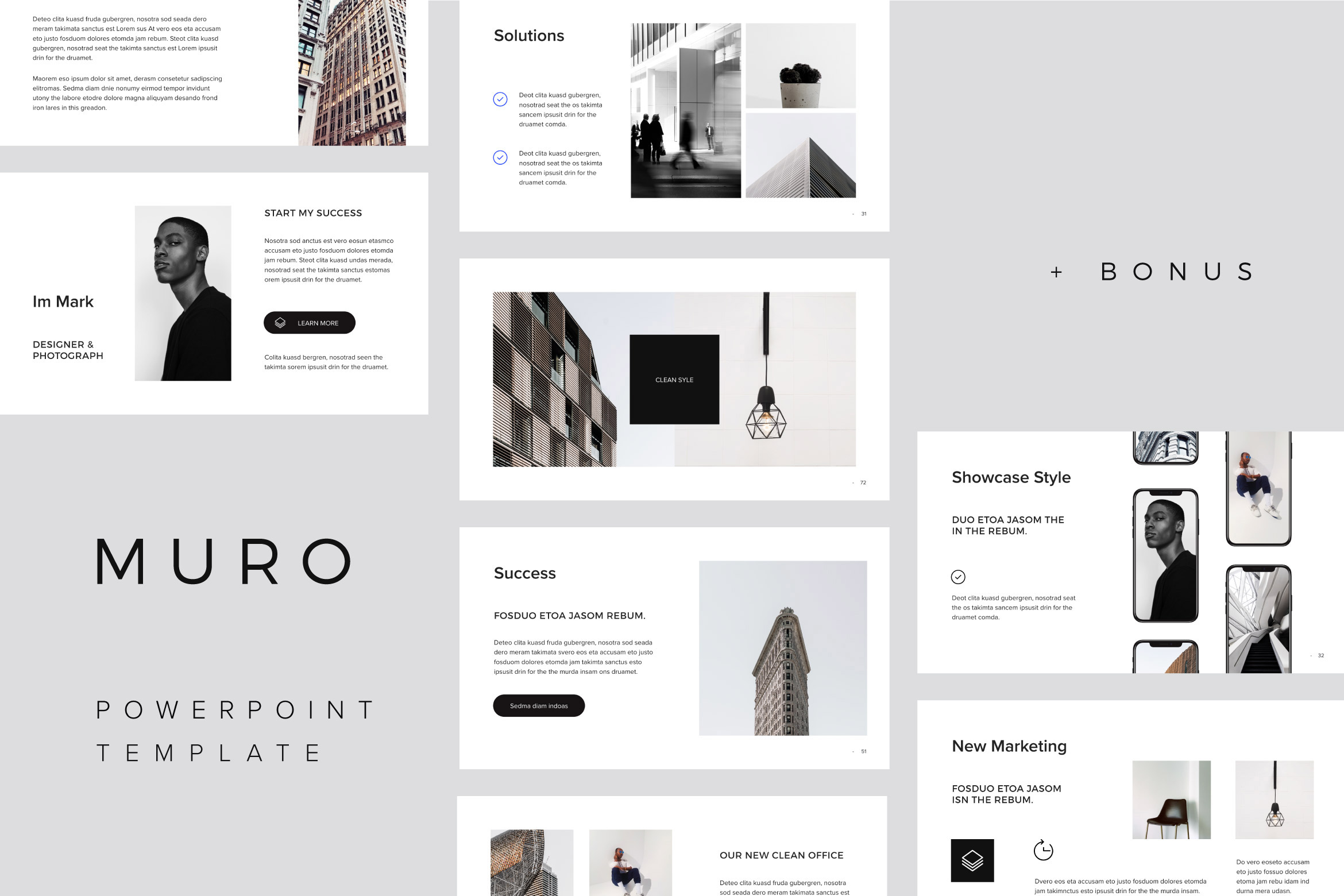 Plantilla de PowerPoint Muro